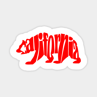 red california bear Magnet