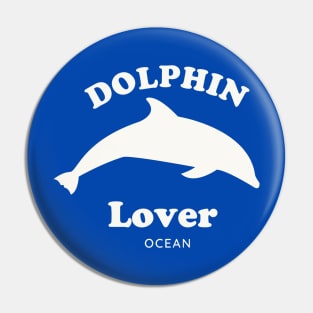 Dolphin lover logo Pin