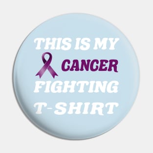 pancreatic Cancer purple Ribbon Fighting Pin