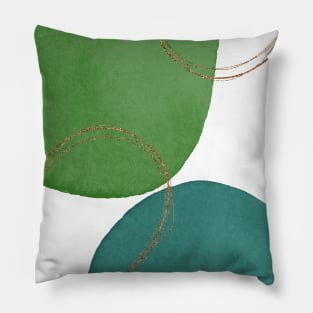 Blue Green Minimalist Pillow