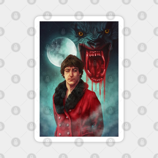 An American Werewolf in London Magnet by cmloweart