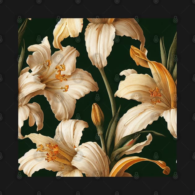 Daylily Rustic Vintage Botanical Style by VintageFlorals