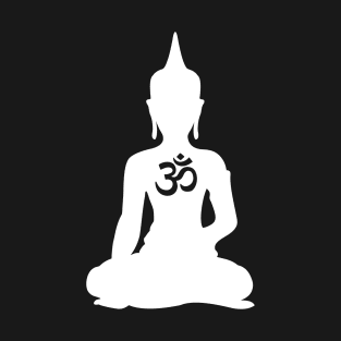 Om White Buddha T-Shirt