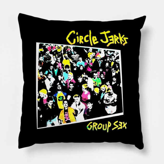 Circle Jerks 2 Pillow by artbyclivekolin