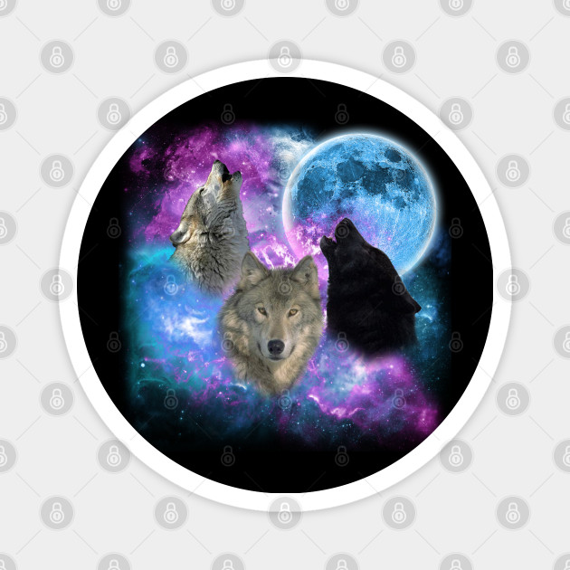 Wolves Mystical Night 2 Clouds Magnet Teepublic