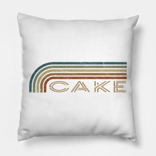 Cake Retro Stripes Pillow