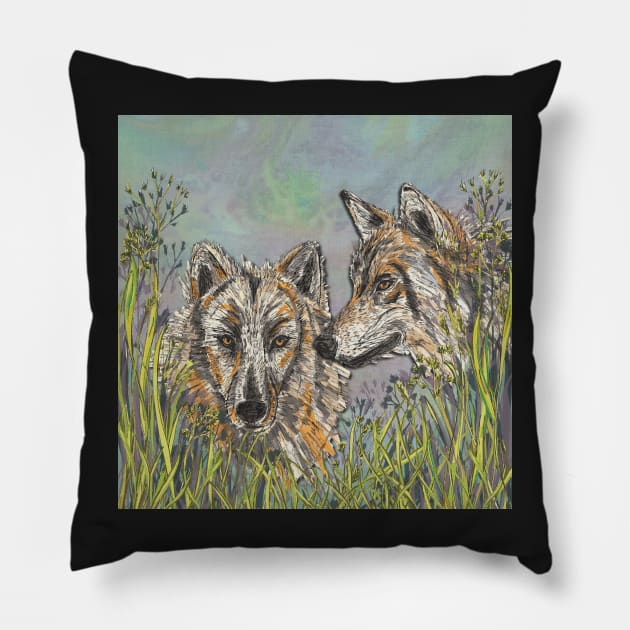 Wolves Pillow by lottibrown