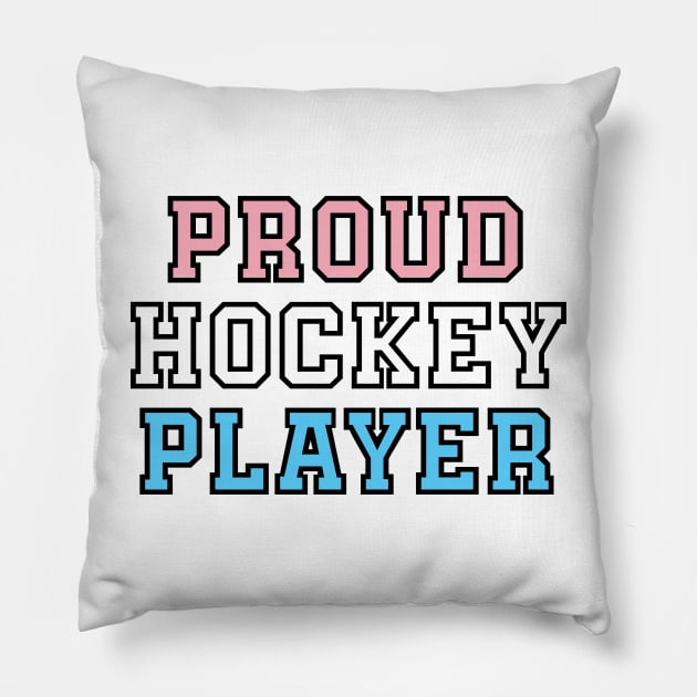 Transgender Hockey Player Pride Pillow by QCult