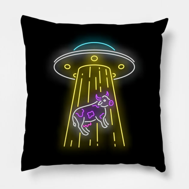 UFO Abduction , Alien UFO , Aliens Pillow by Utopia Shop
