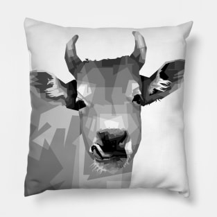 cow grayscale in WPAP Pillow