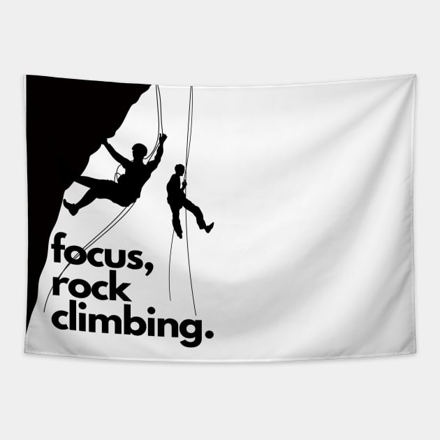 Instructor, Coach, Rock Climbing Tapestry by Applecrunch