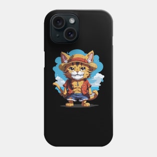 Cat straw hat Phone Case