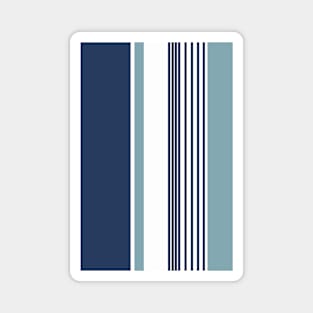 Color Block Stripes Blue Magnet