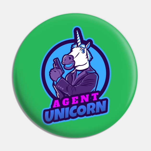 Agent Unicorn Design T-shirt Coffee Mug Apparel Notebook Sticker Gift Mobile Cover Pin by Eemwal Design