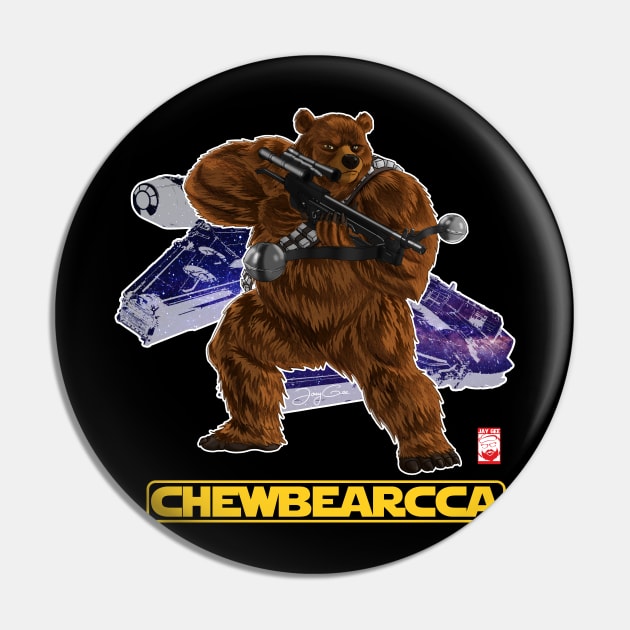 Chewbearcca Pin by JayGeeArt