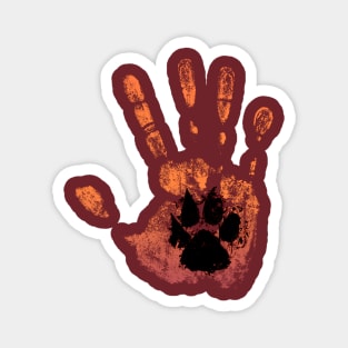 Hand n' Dawg Print Magnet