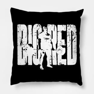 Big Red- white print Pillow