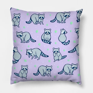 Raccoon Pattern Pillow