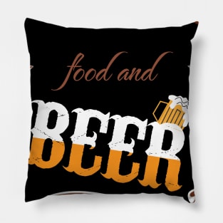 Football food beer thats why I am here Pillow