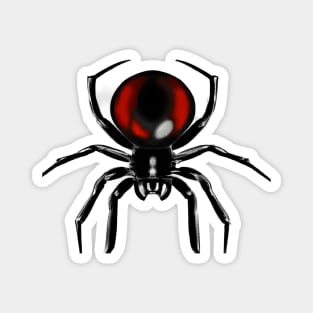 Cute Black Widow Spider Drawing Magnet