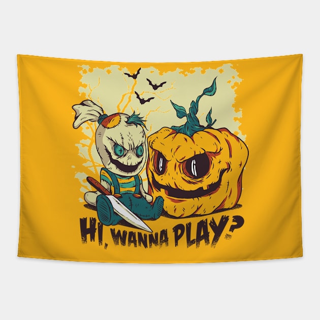 Halloween Shirt Tapestry by LR_Collections