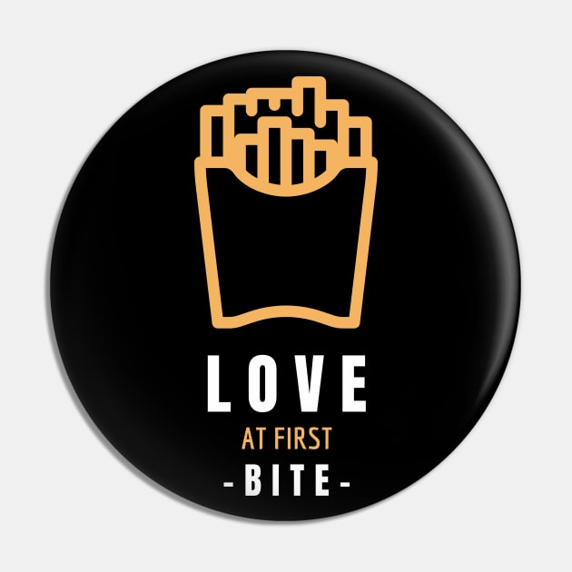 French Fries - Love at First Bite - Fries Lovers Gift Pin by stokedstore