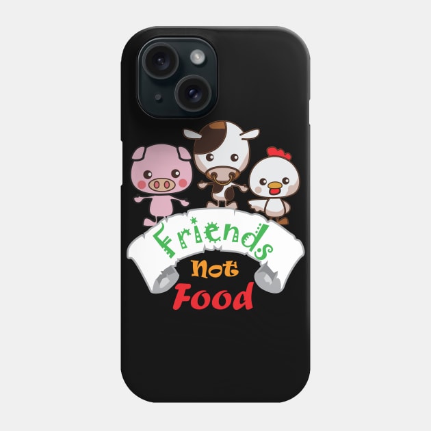 Friends not food - Vegan Phone Case by mounier