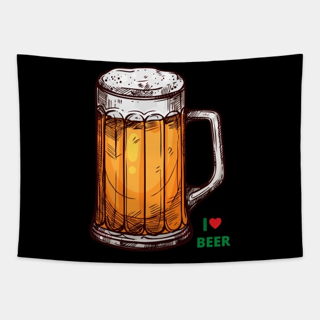 I love beer - a beer friend favorite design Tapestry by OnuM2018