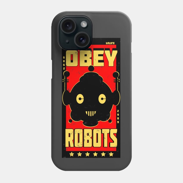 OBEY ROBOTS (Distressed Edition) Phone Case by TaliDe