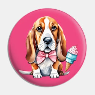 cute basset hound dog ice cream gift ideas Pin