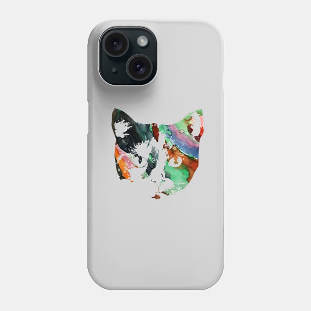 Artistic Cat Phone Case by bubbsnugg