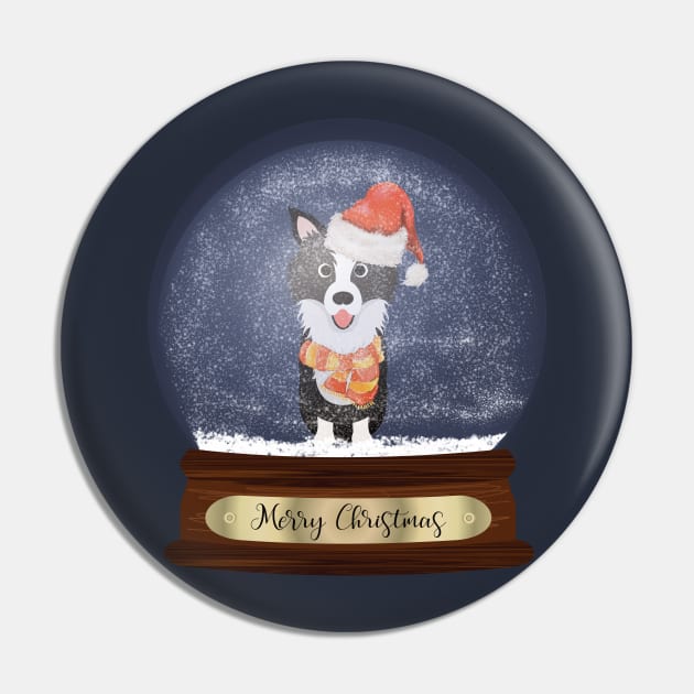 Border Collie Christmas Gift Pin by DoggyStyles