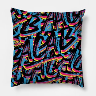 acab cmyk graffiti pattern Pillow