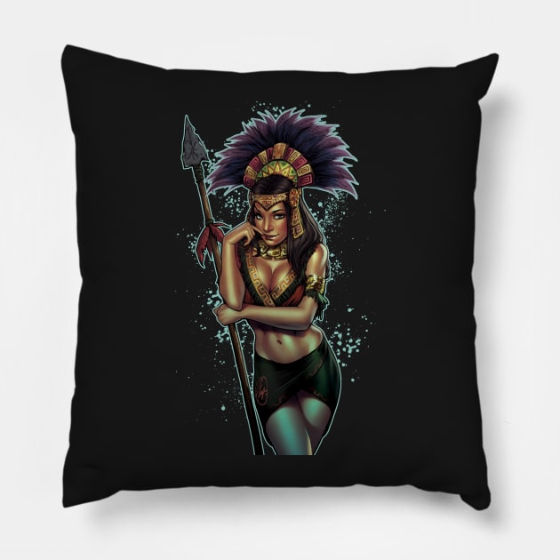 Aztec Princess Pillow by Eliaschatzoudis