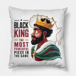 Black King The Most Powerful Piece in the Game, Juneteenth African Man Pillow