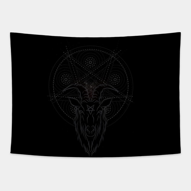 Baphomet Tapestry by wet_chicken_lip