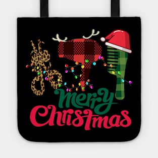 merry christmas hairstylist hairdresser barber funny tools Tote