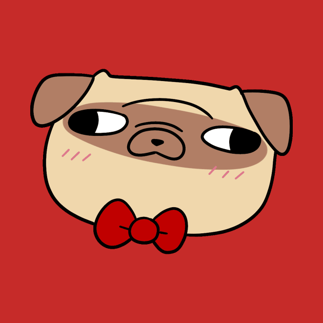 Bow Tie Pug Face by saradaboru