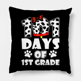 Happy 101 Days School 1st Grade Dog 100 Days Smarter Student Pillow