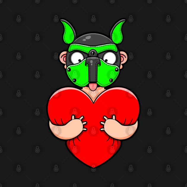 Gay Green Pup Hug by LoveBurty