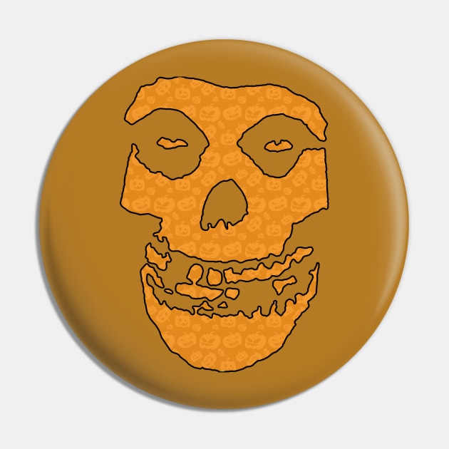 Crimson Ghost - Orange Halloween Pumpkins Pin by Controlled Chaos