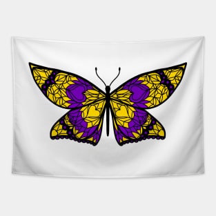 Fly With Pride: Intersex Flag Butterfly Tapestry