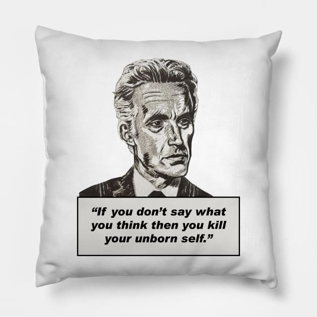 Jordan Peterson Quote #10 (original art version) Pillow by MasterpieceArt
