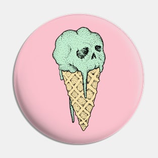 Ice cream skull Pin