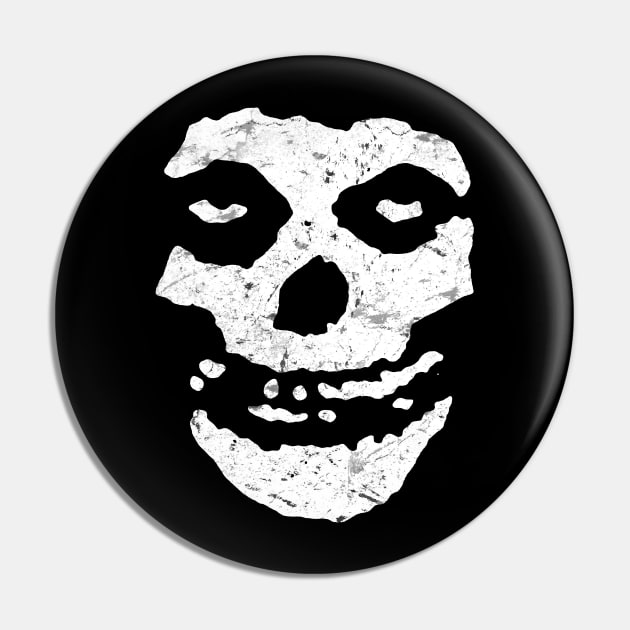 The Crimson Ghost Skull - Aged / Distressed Pin by RainingSpiders