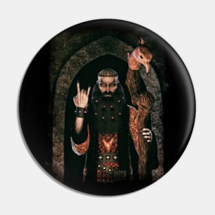 Metal Wizard green Pin