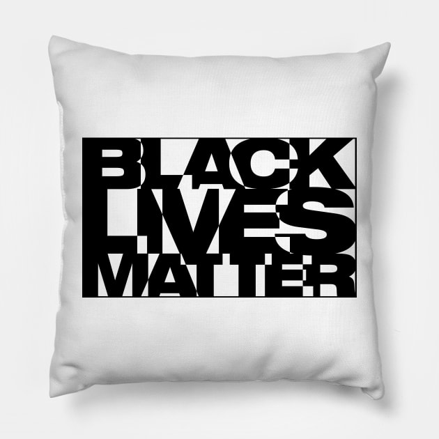 Black Live Matter Chaotic Typography Pillow by wheedesign