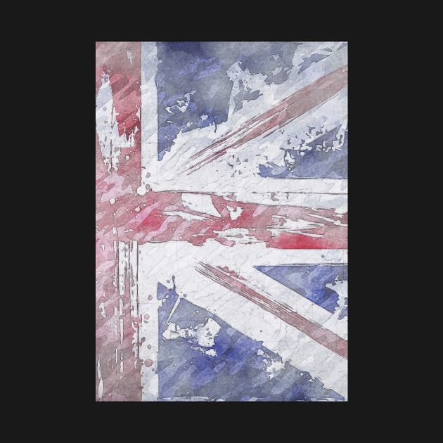 Rustic Union Jack Flag by BethsdaleArt