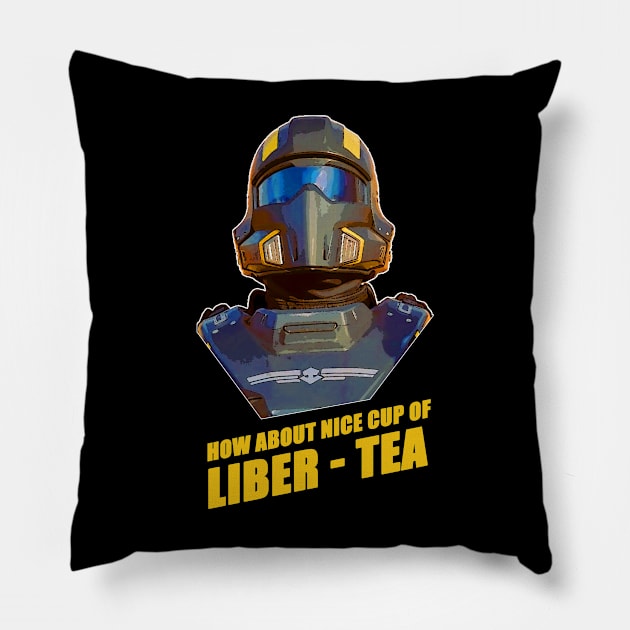 How About Nice Cup Of Liber-Tea Pillow by elmejikono