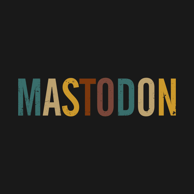 Rainbow Graphic Mastodon Proud Name Birthday 70s 80s 90s by Gorilla Animal